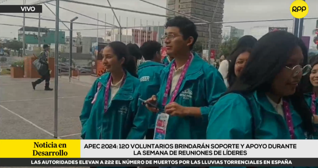 APEC 2024: 120 voluntarios brindarán soporte y apoyo durante la semana de reuniones de líderes